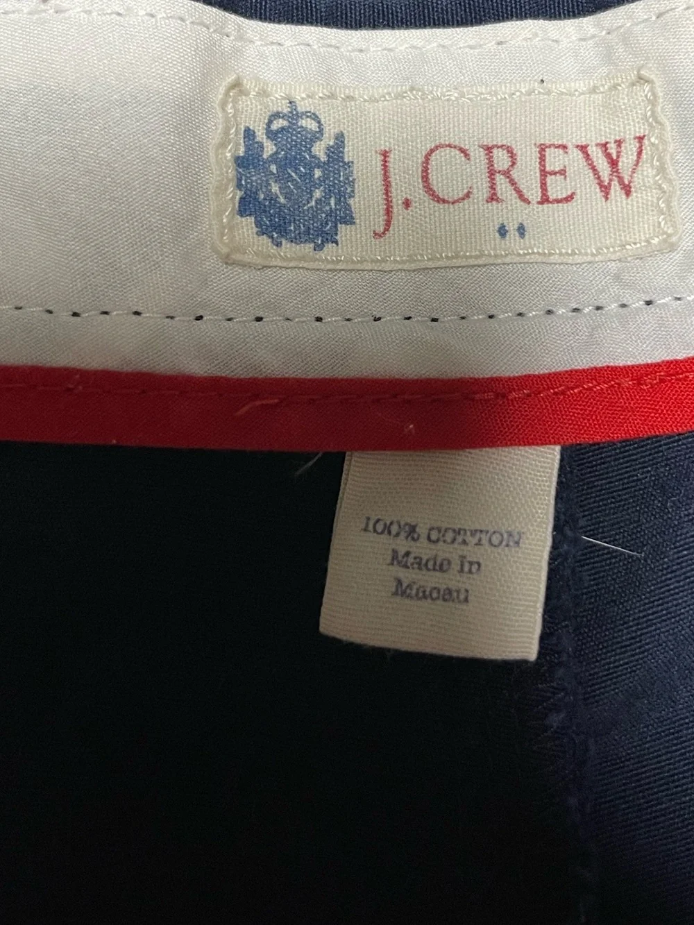 J. Crew Mens Chino Khaki Navy Shorts